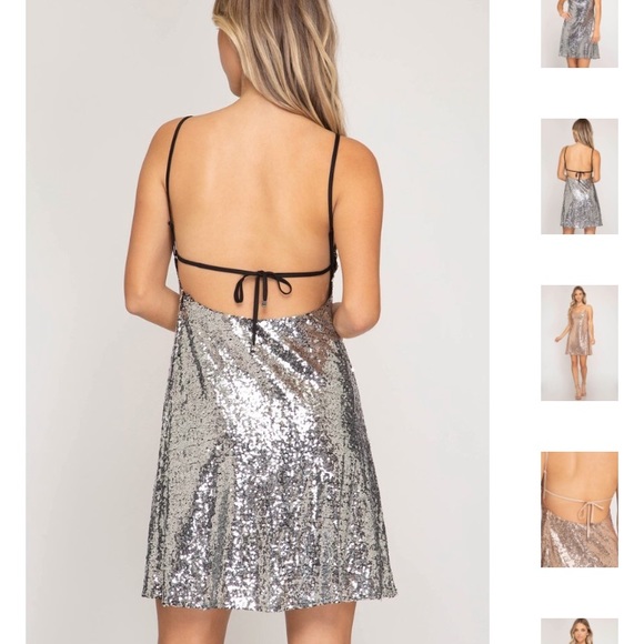 ✨Stunning in Sequins Dress✨ - Picture 2 of 3